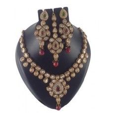 High End Real kundan 22k Gold Plated necklace set 